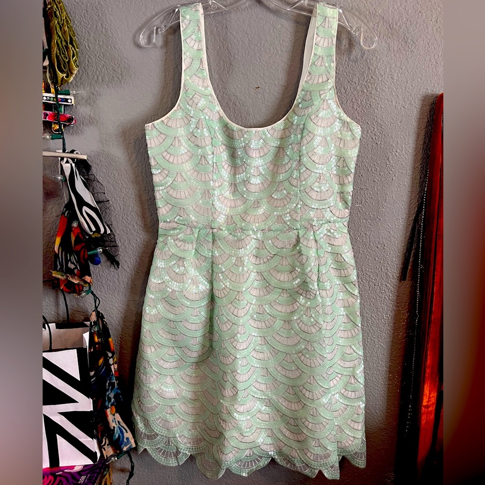 Bebe Mint Green Sequin Dress